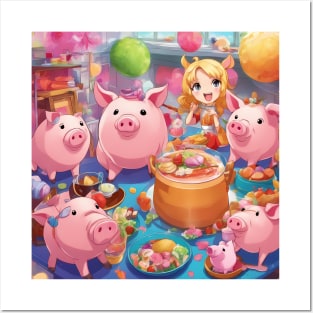 Moi Moi Let Pig Party Posters and Art